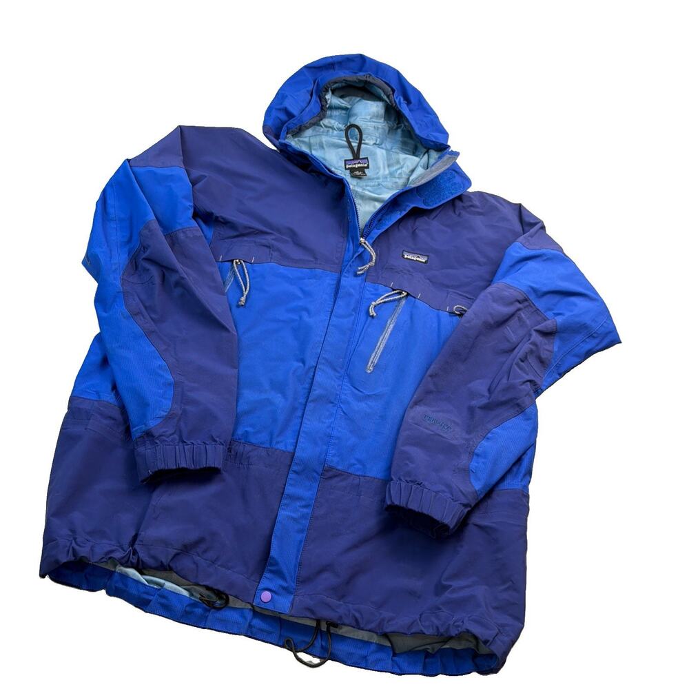 VTG 2002 Patagonia Ice Nine Jacket Blue Goretex XCR Mens Large ski snow waterpro